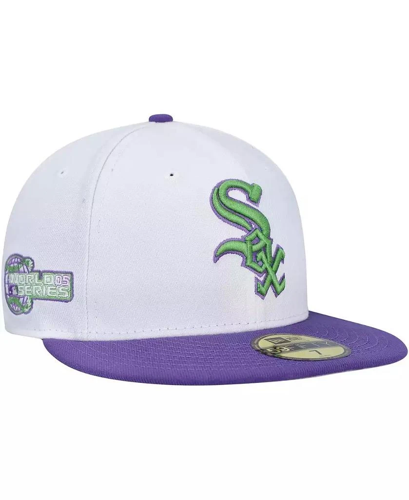 New Era Men's White Chicago White Sox Side Patch 59Fifty Fitted Hat 1