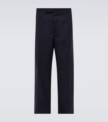 パンツ Prada Pinstriped Wool Trousers With Belt Prada Pinstriped wool pants L - Pants - Free Shipping