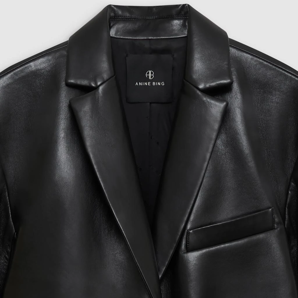 ANINE BING Quinn Faux Leather-Blend Coat 4