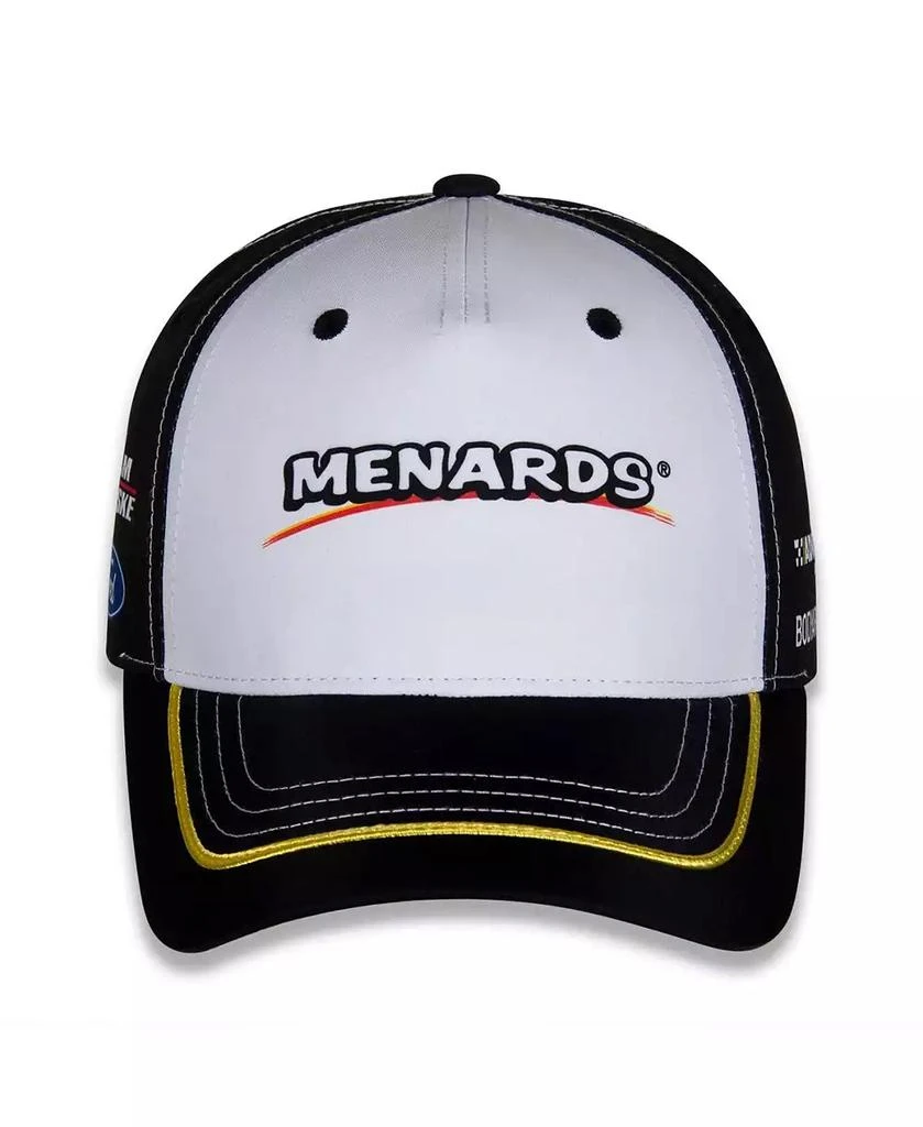 Team Penske Men's White/Black Ryan Blaney Menards Uniform Adjustable Hat 3