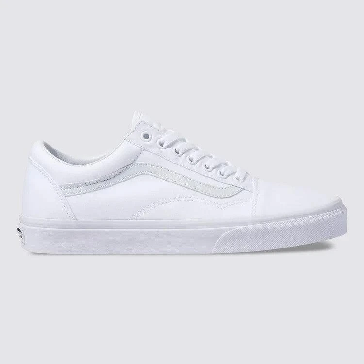 Vans Old Skool VN000D3HW00 Sneaker Men's True White Canvas Skate Shoes FD942 1