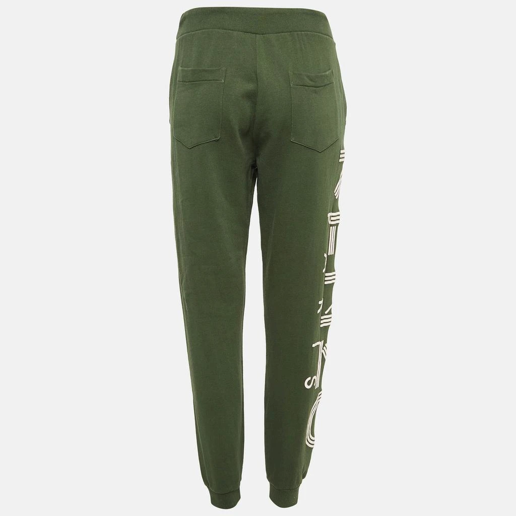 Kenzo Kenzo Green Cotton Knit Printed Track Pants M 3