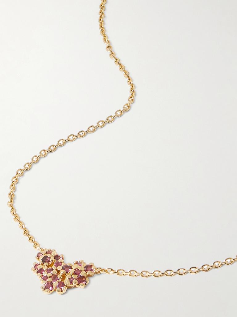 PACHAREE Floret Heart 镀金碧玺项链