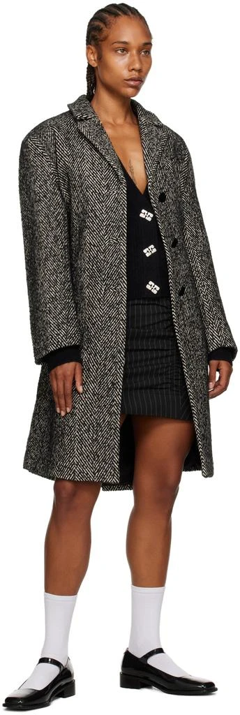 Ganni Black Ruched Miniskirt 4