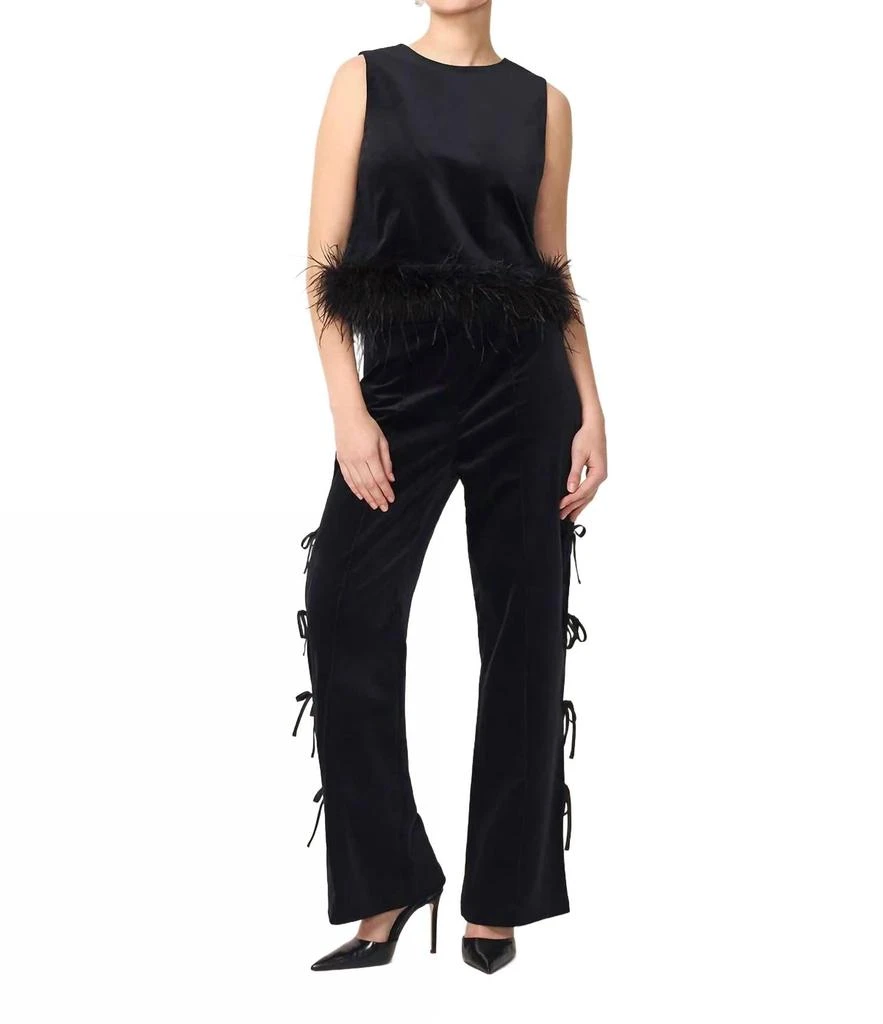 Kitri Rosamund Trouser In Black Velvet 1