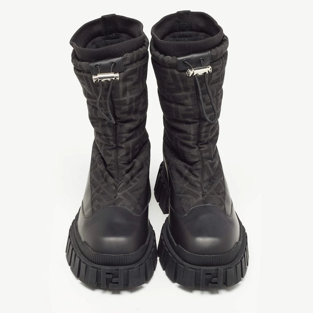 Fendi Fendi Black Fabric and Leather Snow Boots Size 42 3