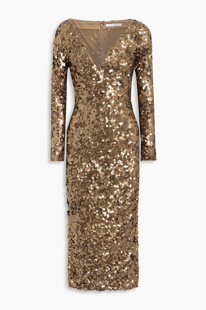 RACHEL GILBERT Fleur sequined tulle midi dress