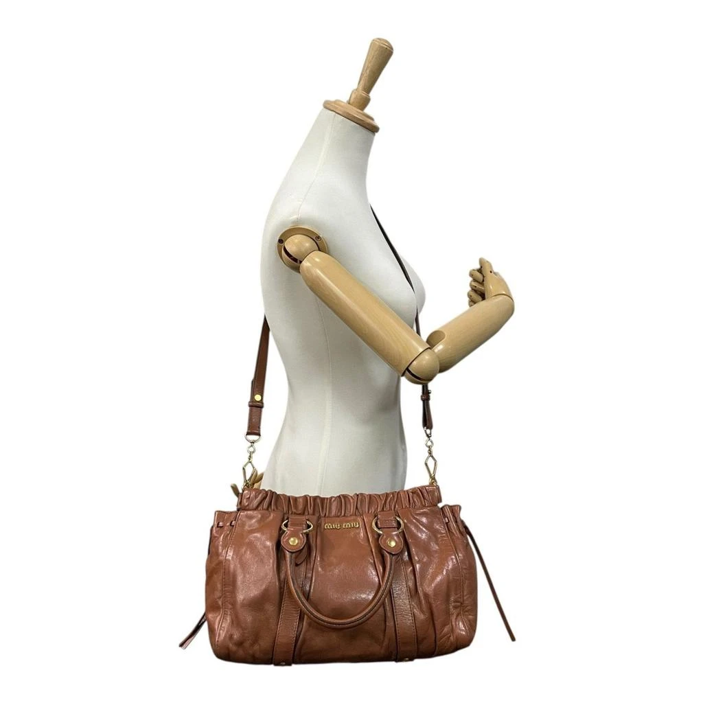 Miu Miu Leather Handbag Shoulder Bag (Pre-Owned) 4