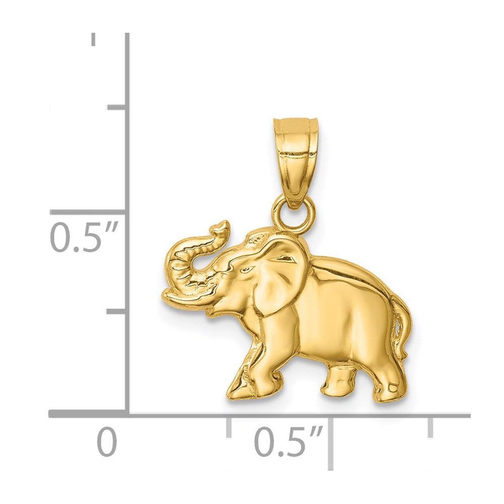 Diamond2Deal 14k Yellow Gold Elephant Pendant