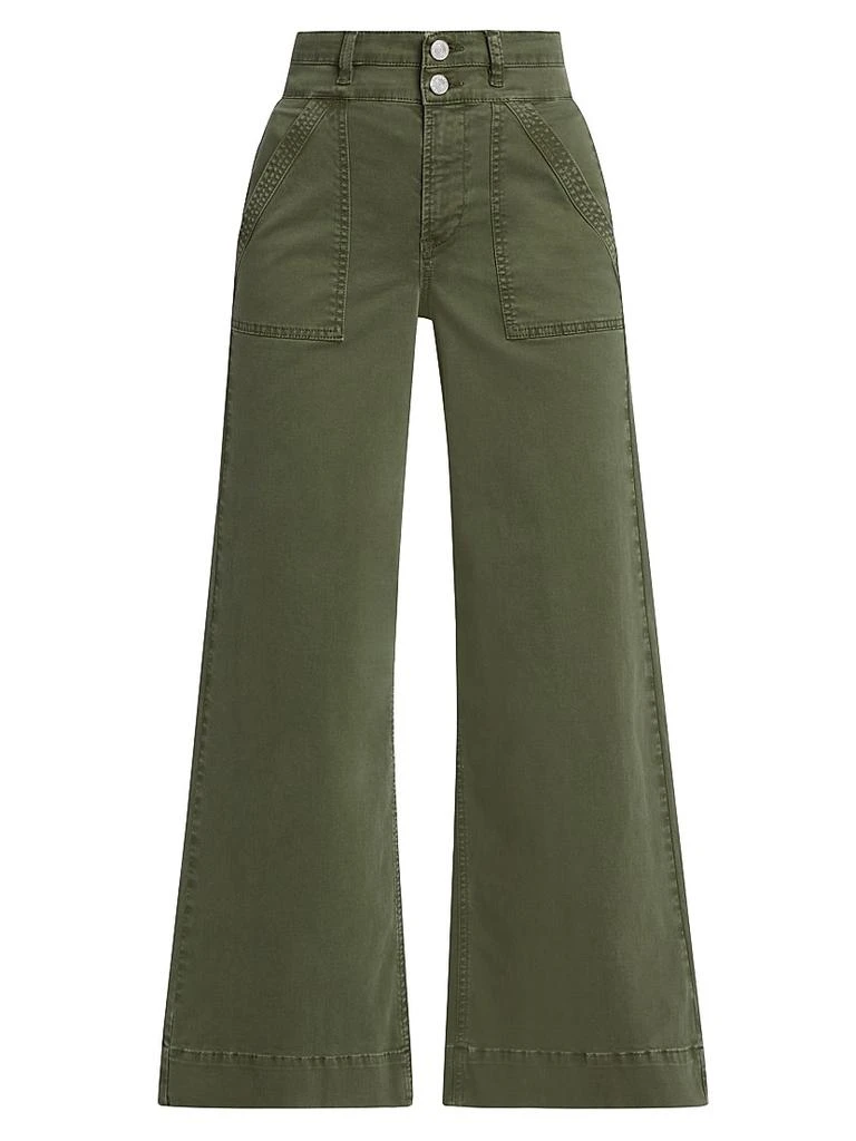 FRAME High-Rise Double Waistband Cargo Palazzo Pants 1