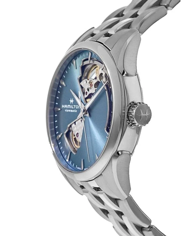Hamilton Hamilton Jazzmaster Open Heart Lady Auto Blue Dial Steel Women's Watch H32215140 3