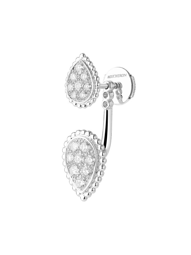 Boucheron Serpent Bohème 18K White Gold & 0.49 TCW Diamond Single Stud Earring