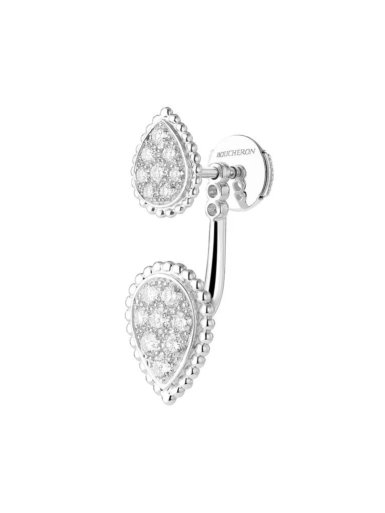 Boucheron Serpent Bohème 18K White Gold &amp; 0.49 TCW Diamond Single Stud Earring 2
