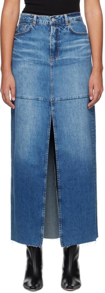Reformation Blue Tazz Denim Maxi Skirt