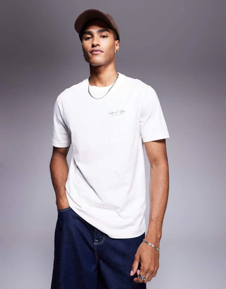 Abercrombie & Fitch Abercrombie & Fitch tennis back print classic t-shirt in white 2