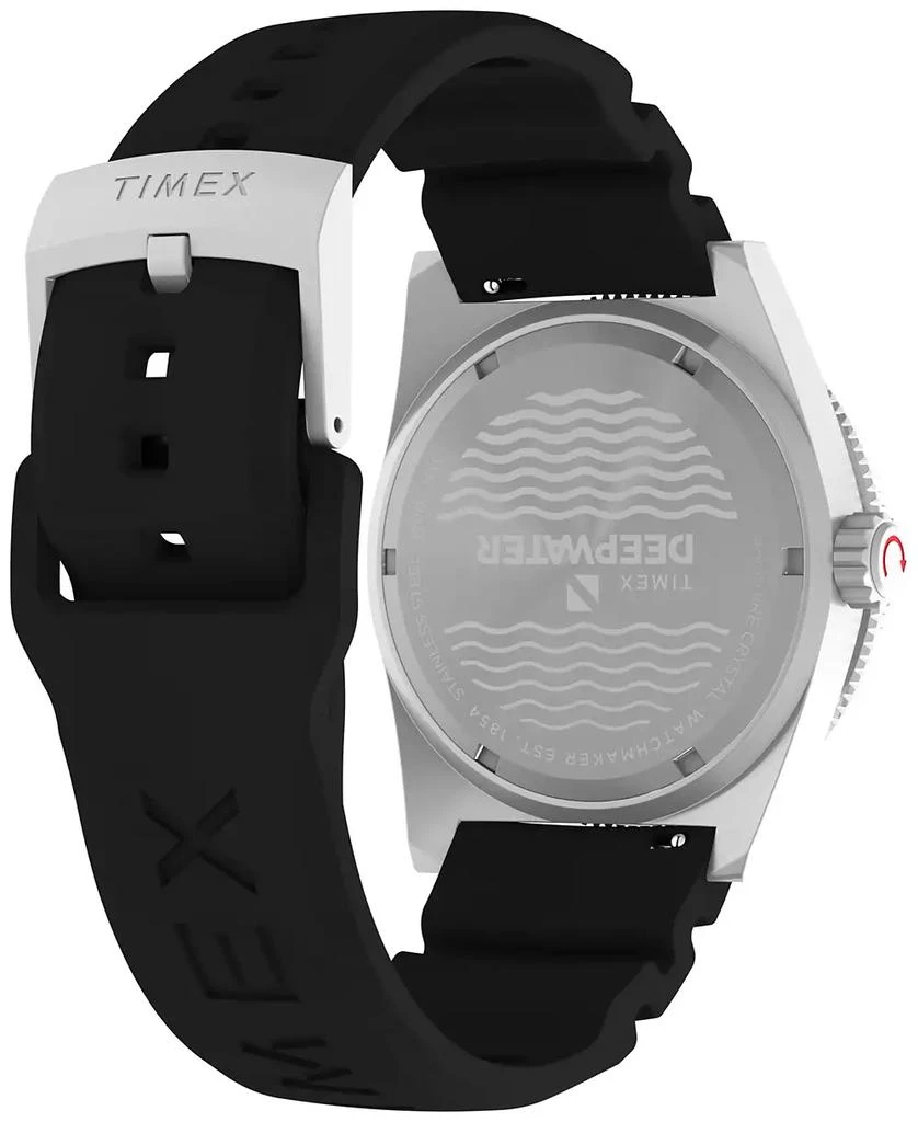Timex Men's Analog Black Rubber Strap Watch, 41mm 3