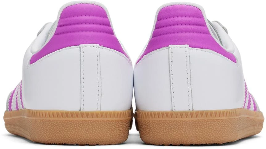 Adidas Big Kids White & Purple Samba OG Sneakers 2