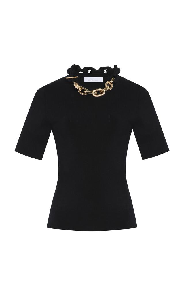 Rabanne Rabanne - Chain-Detailed Knit Sweater - Black - S - Moda Operandi