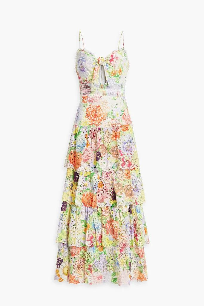 Fina cutout tiered broderie anglaise cotton midi dress  On Sale Now with Up  to 70% Off | Discover Exclusive Deals & Savings at BeyondStyle  Authentic  Alice + Olivia midi dresses|clothing|dresses|women