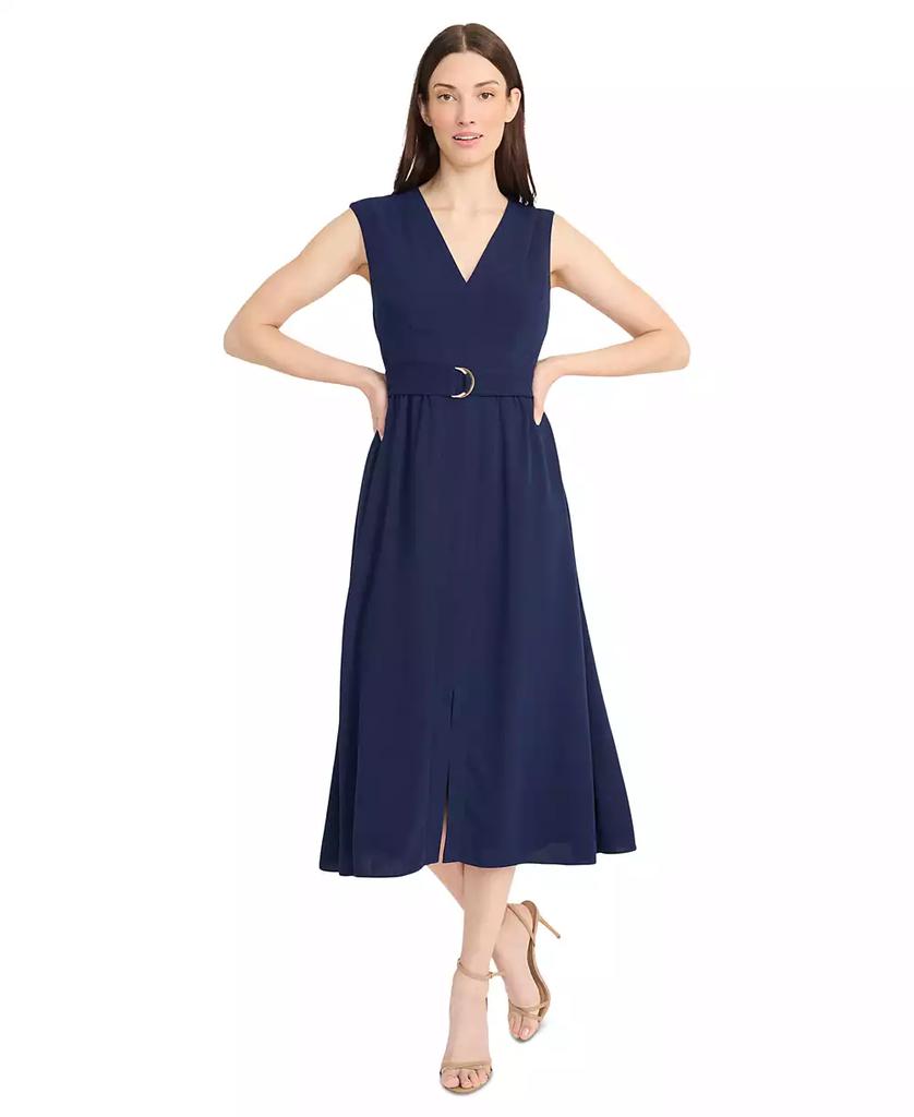 Maggy London Women's V-Neck Fit &  Flare Dress