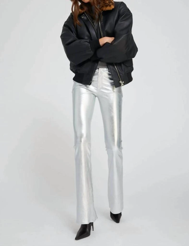 SPRWMN Sprwmn - Leather 5 Pocket Micro Flare Pants 4