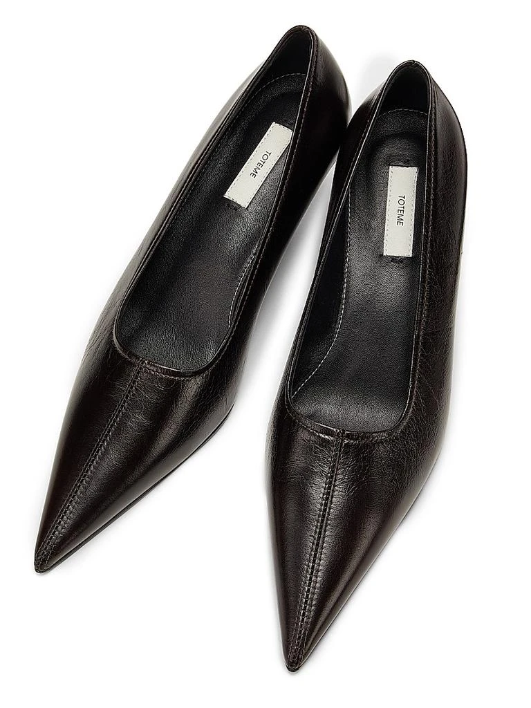 Totême Sharp 55MM Naplack Leather Wedge Pumps 4