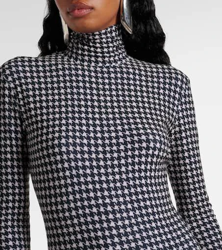 Norma Kamali Houndstooth gown 4