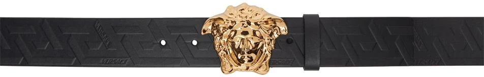 Versace Black 'La Medusa Greca' Leather Belt 1