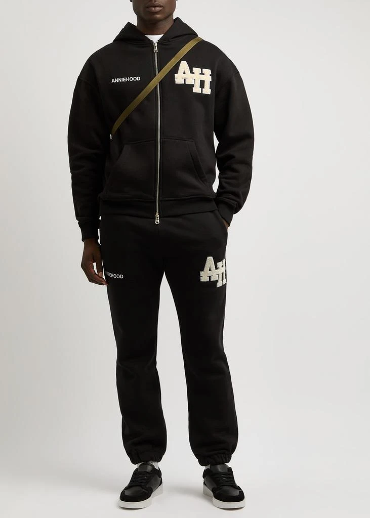 ANNIE HOOD Logo hooded cotton sweatshirt 4