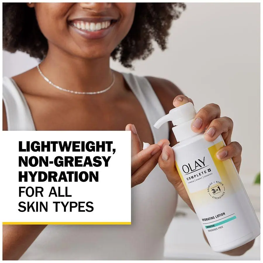 Olay Complete + Hydrating Lotion, 3-in-1 Nourishing Face Moisturizer for All Skin Types Fragrance Free 4