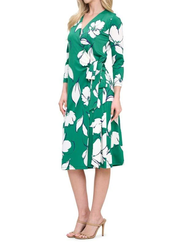 Renee C. Floral Print Wrap Midi-Dress 3