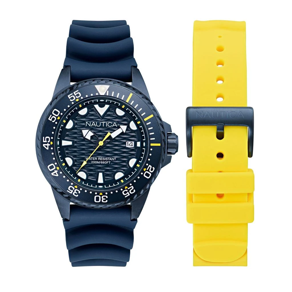 Nautica Mens Nct Sea Dive Silicone Watch Box Set 1