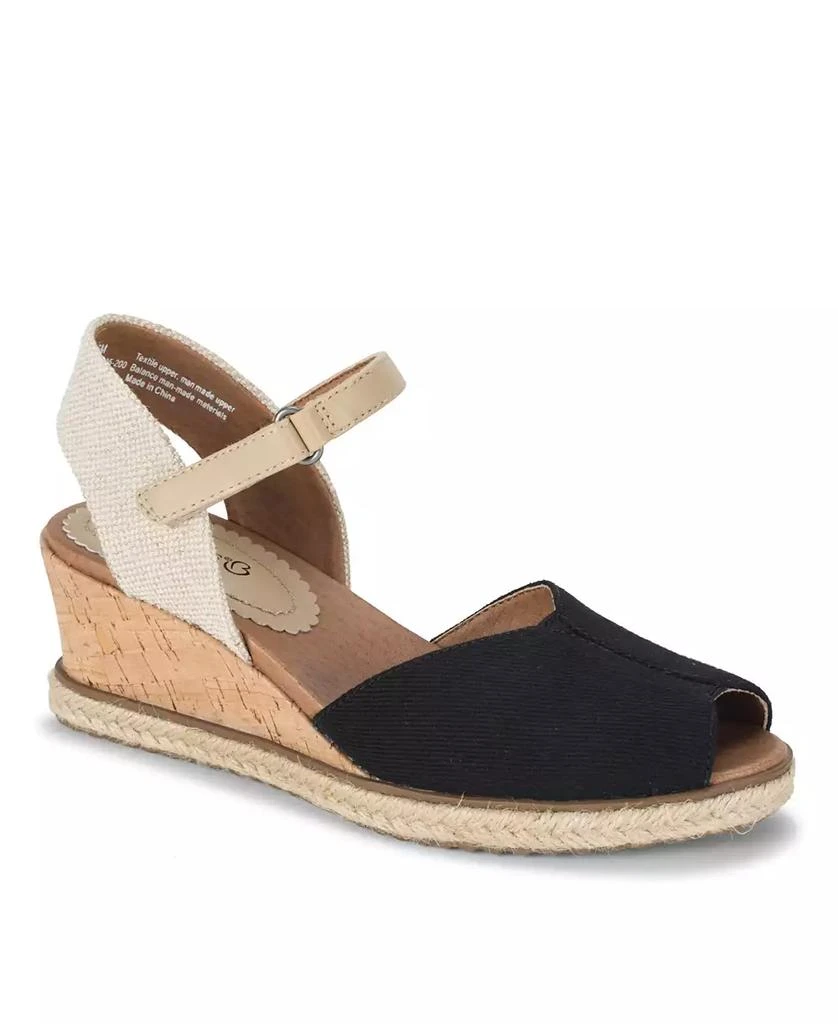 Baretraps Women's Odetta Peep Toe Espadrille Wedge Sandals 1