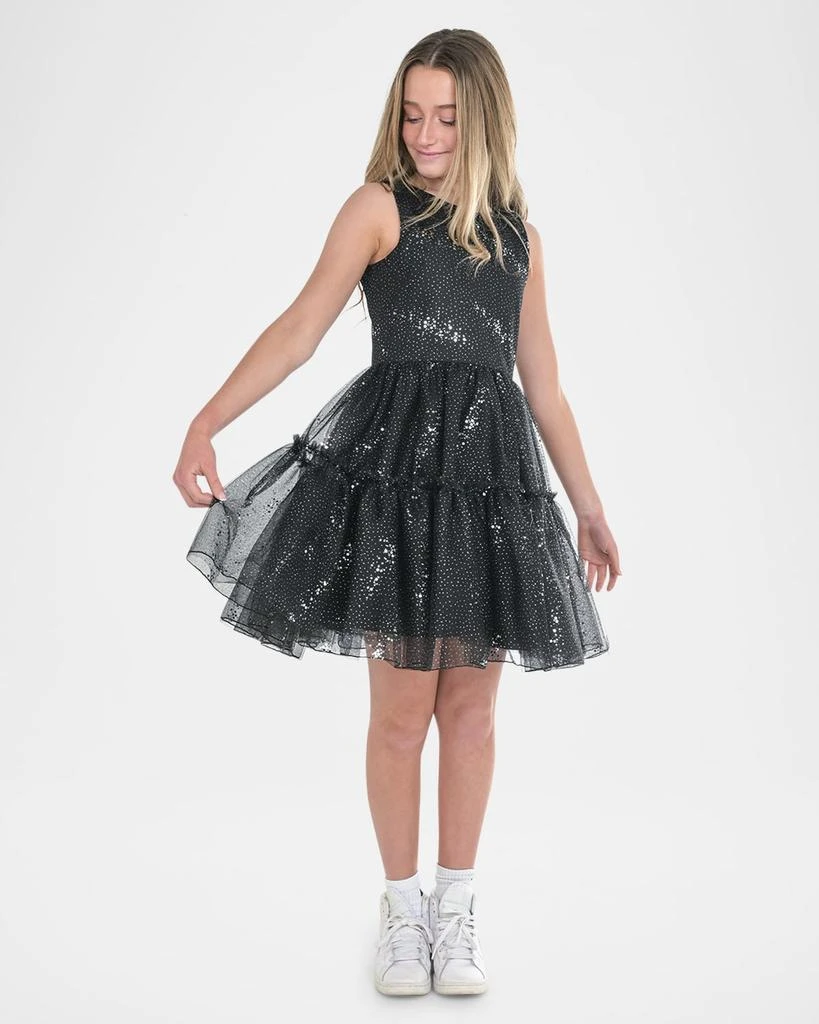 Zoe Girl's Gabriella Sequin Tiered Dress, Size 7-16 3