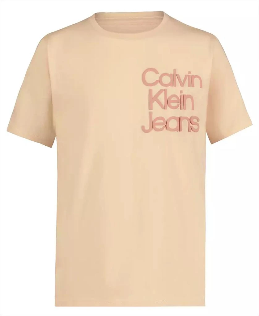 Calvin Klein Big Boys Left Chest Stack Short Sleeve T-Shirt 1