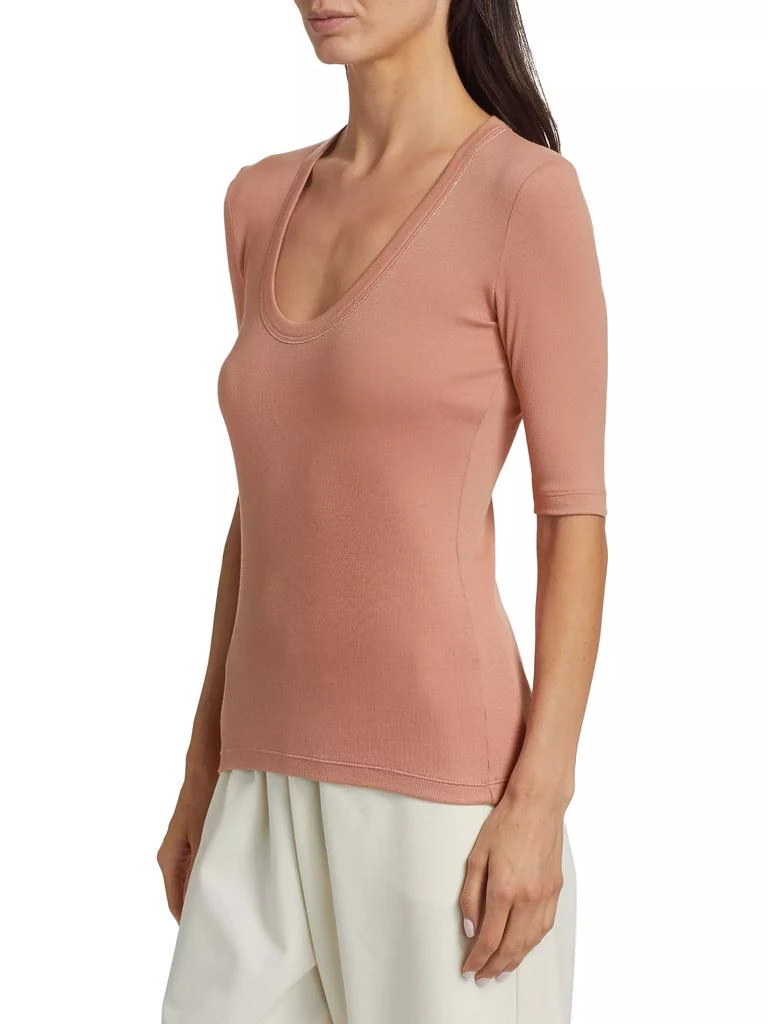 Fabiana Filippi Glitter-Trim Jersey T-Shirt 4