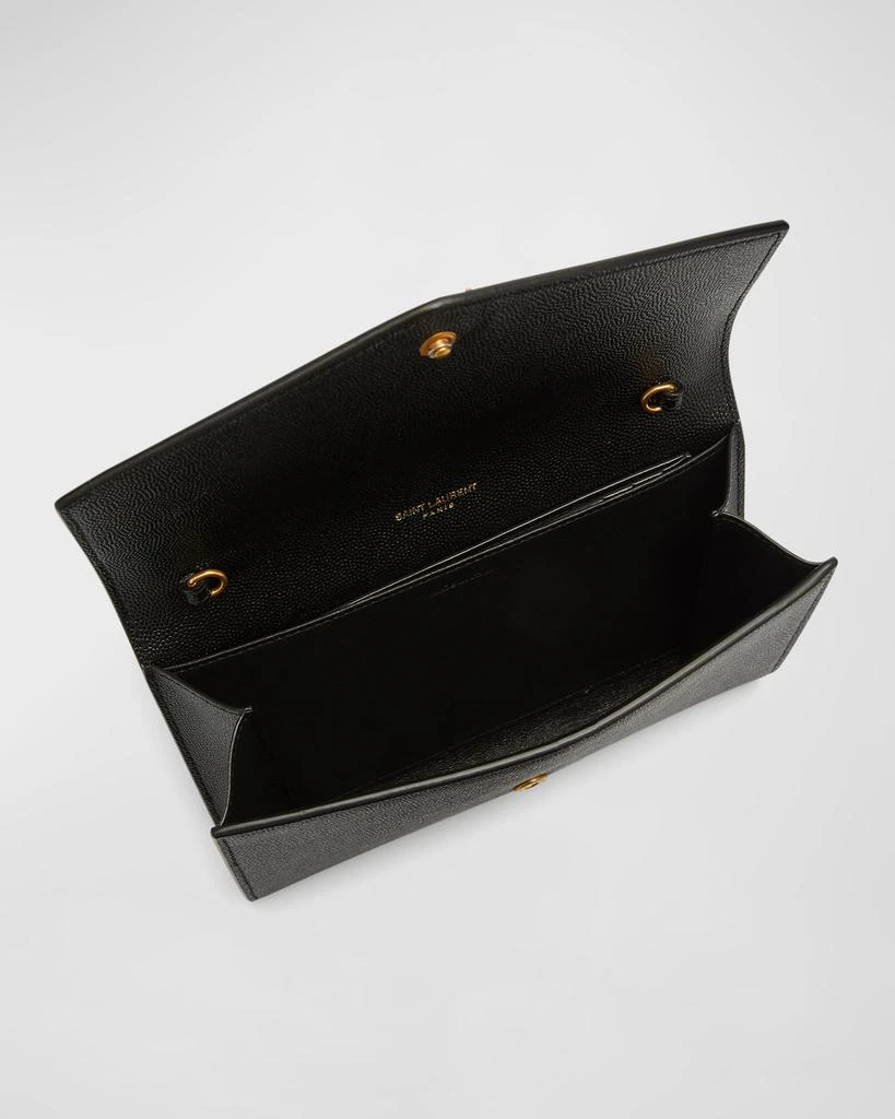 Yves Saint Laurent Uptown YSL Wallet on Chain in Grained Leather 4