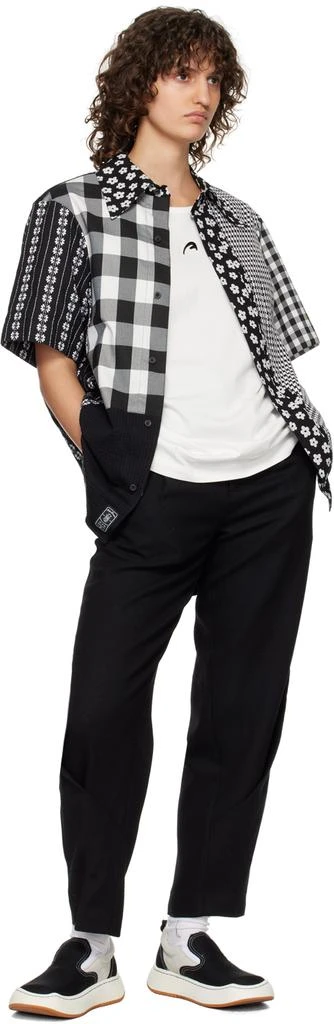 ADER error Black & White Paneled Shirt 4