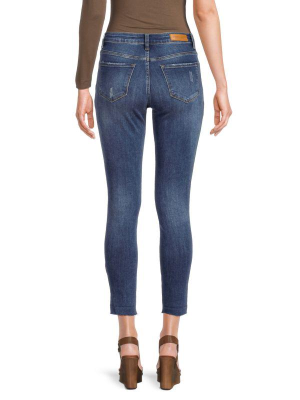 Etienne Marcel Distressed High Rise Skinny Ankle Jeans
