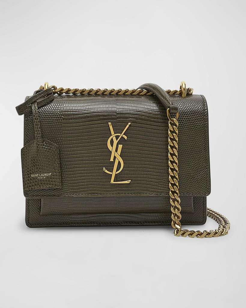 Yves Saint Laurent Sunset Small YSL Lizard Crossbody Bag 1