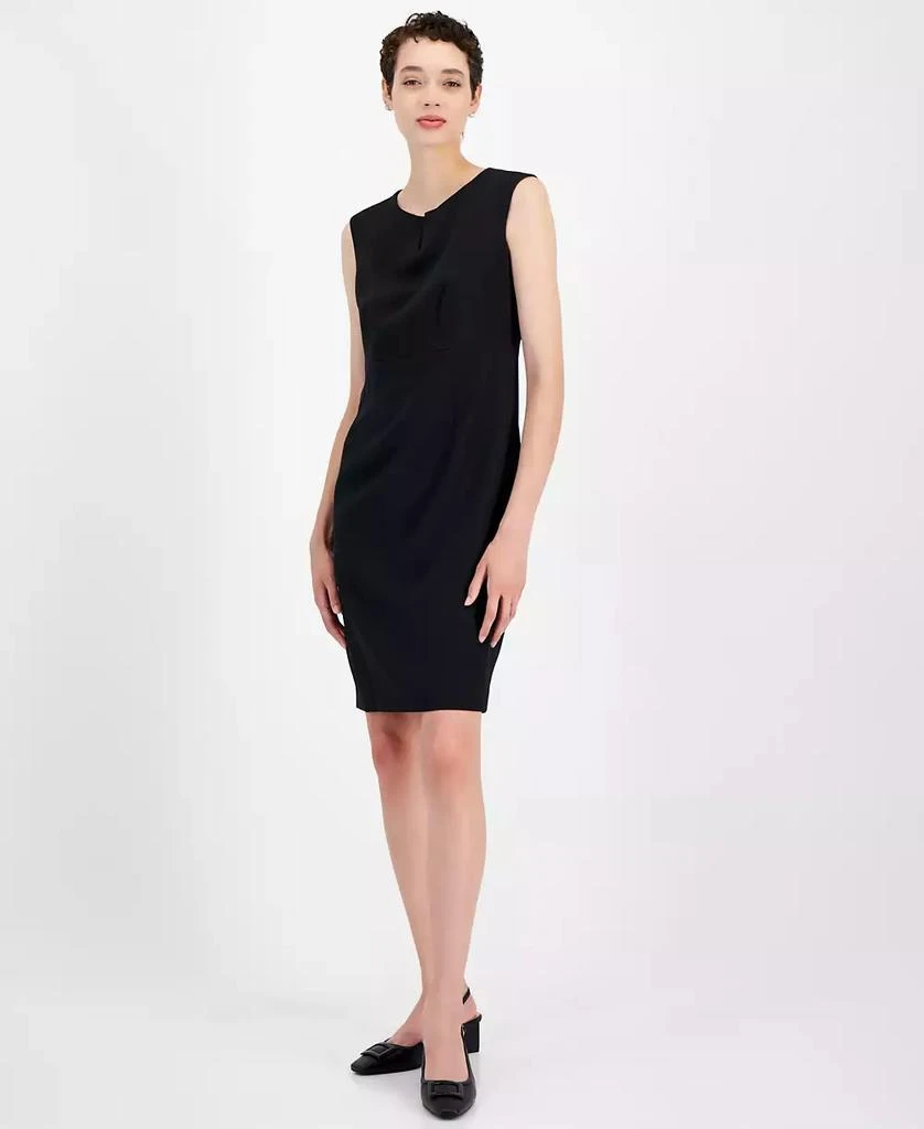 Kasper Petite Notch-Neck Sheath Dress 1