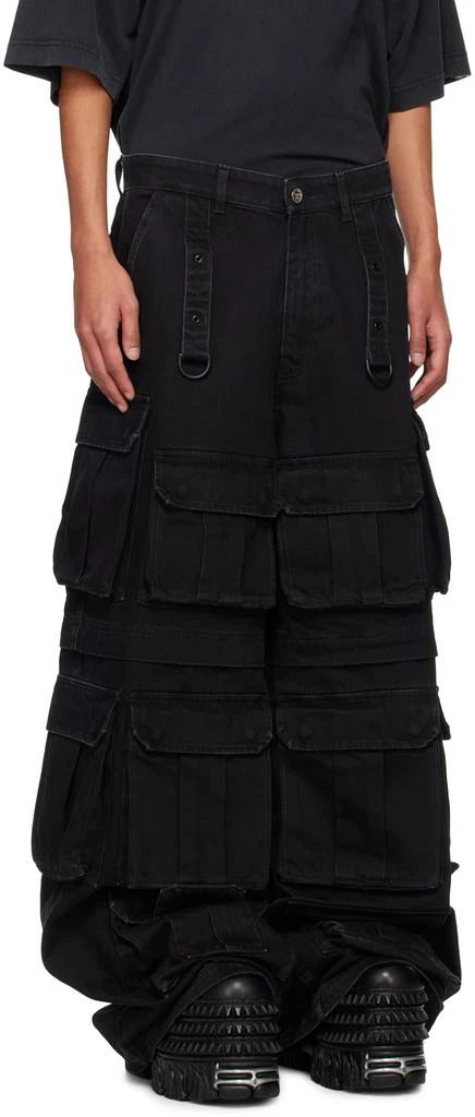 Vetements Black Multipocket Denim Cargo Pants 2