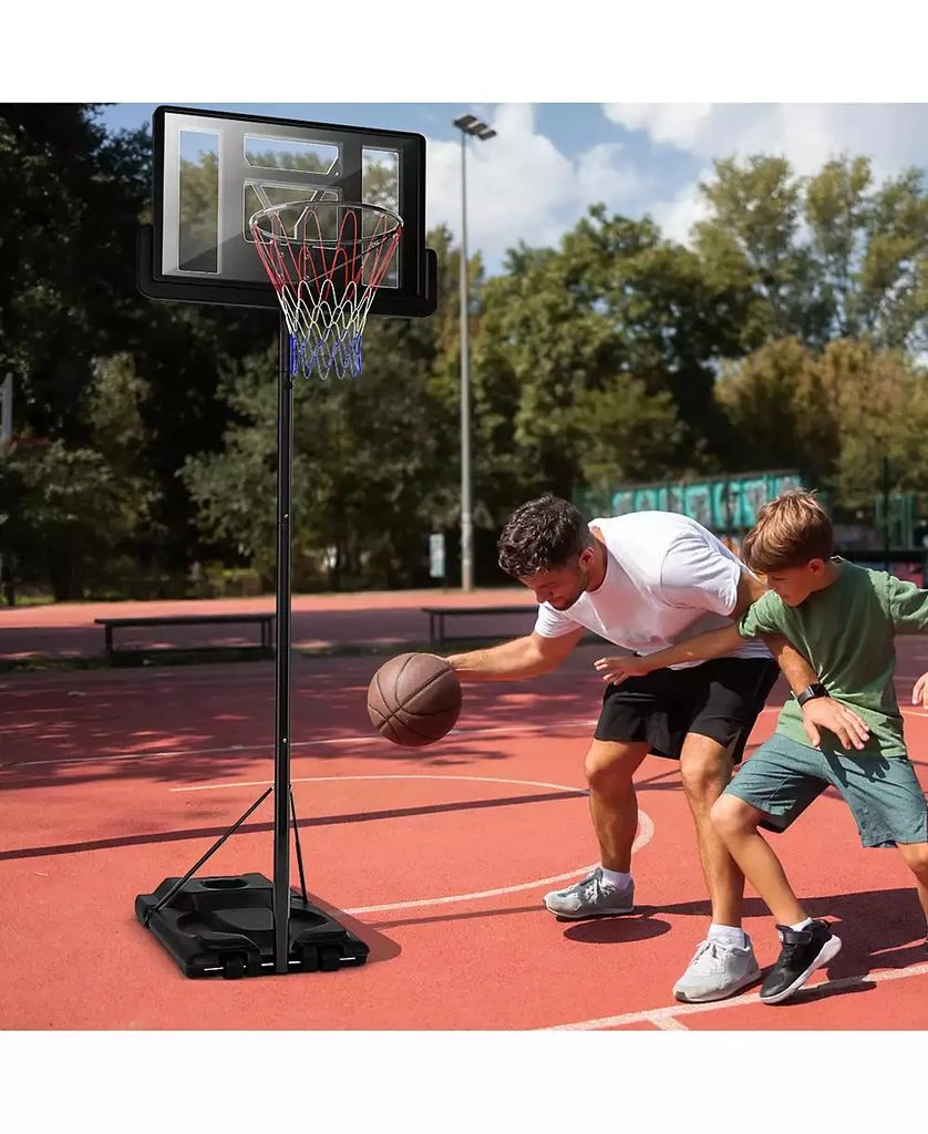 GOUUN Height Adjustable Portable Shatterproof Backboard Basketball Hoop with 2 Nets 10