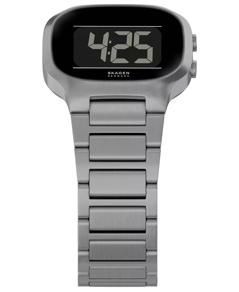Skagen Men
s Mellem Digital Lcd Gunmetal Stainless Steel Watch, 38mm 5
