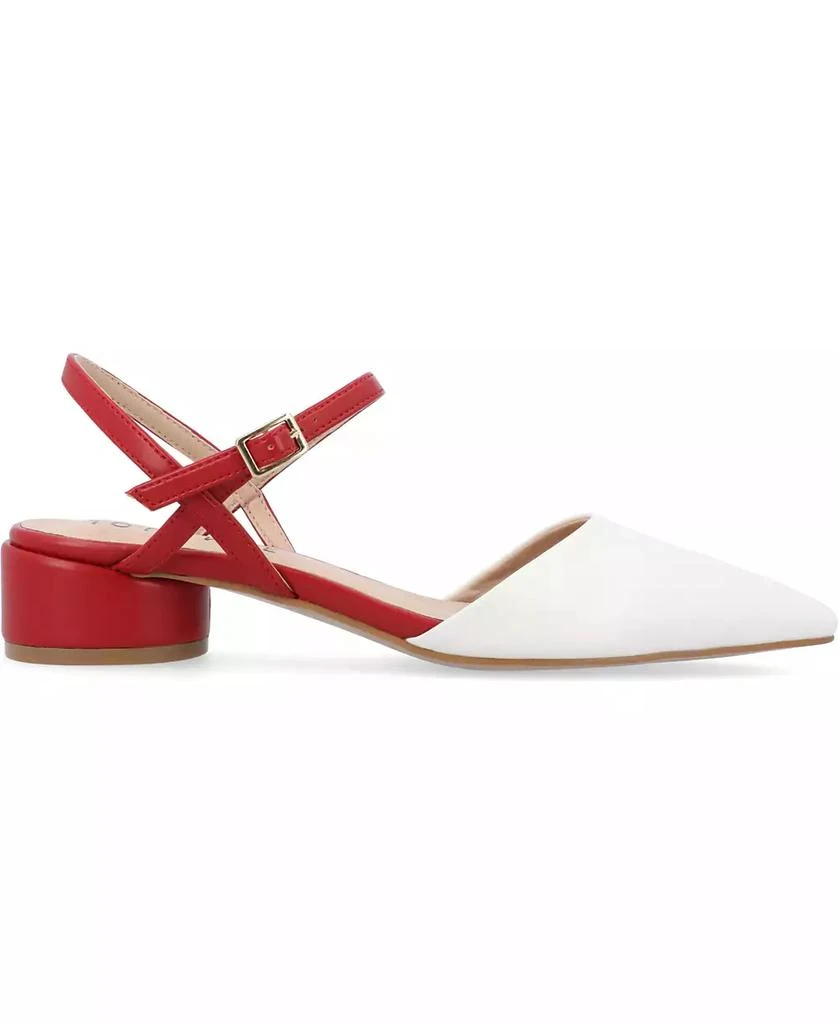 Journee Collection Women's Brynn Block Heel Pointed Toe Flats 2