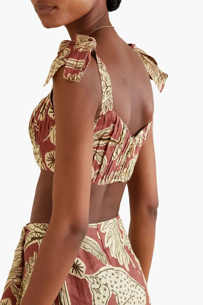 JOHANNA ORTIZ Sunset Riders printed linen bra top 3