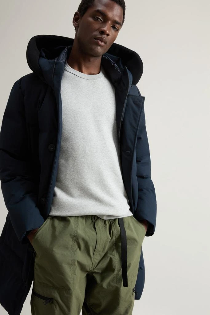 Woolrich Parka with Detachable Wool Visor - Men - Blue 4
