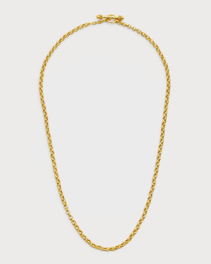 Elizabeth Locke 19K Tiny Link Necklace, 21"L