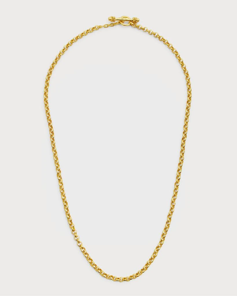 Elizabeth Locke 19K Tiny Link Necklace, 21"L 1