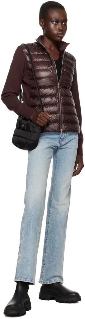 Moncler Burgundy Padded Wool Down Jacket 5